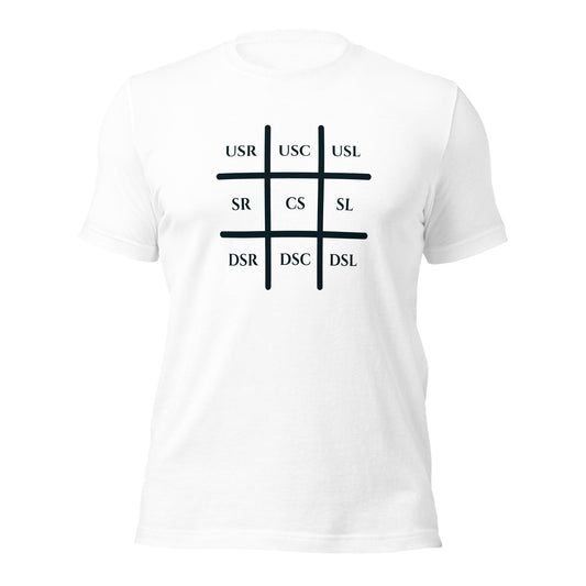 Stage Grid black lettered Unisex t-shirt